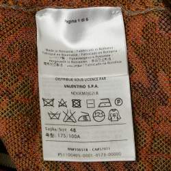 Pre Owned M Missoni Brown Floral Pattern Knit Sleeveless Top L