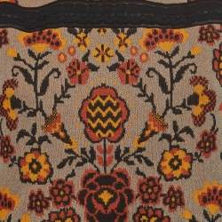 Pre Owned M Missoni Brown Floral Pattern Knit Sleeveless Top M