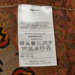 Pre Owned M Missoni Brown Floral Pattern Knit Sleeveless Top M