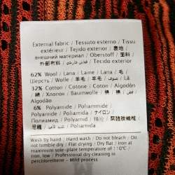 Pre Owned M Missoni Orange/Black Knit Sleeveless Top M