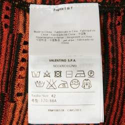 مملوكة مسبقًا M Missoni Orange/Black Knit Sleeveless Top M