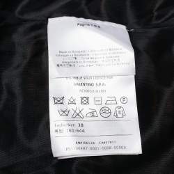 Pre Owned تنورة ماكسي إم ميزوني تريكو بالنقاط أسود/برتقالي مقاس صغير (سمول)