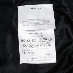 Pre Owned M Missoni Black/Orange Pointelle Knit Maxi Skirt M