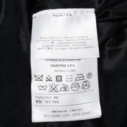 Pre Owned M Missoni Black/Orange Pointelle Knit Maxi Skirt S