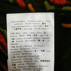 M Missoni Black/Orange Pointelle Knit Button Front Cardigan L