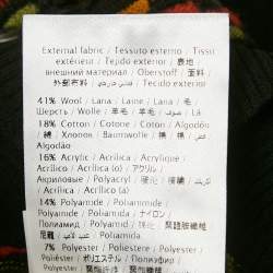 Pre Owned M Missoni Black/Orange Pointelle Knit Button Front Cardigan M