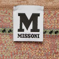 M Missoni Beige Pointelle Knit Long Sleeve Knit Top S
