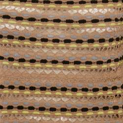 M Missoni Beige Pointelle Knit Long Sleeve Knit Top S