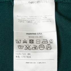 Pre Owned M Missoni Teal Blue Stretch Knit Crewneck Sweatshirt M