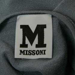 Pre Owned M Missoni Grey Stretch Knit Crewneck Sweatshirt L