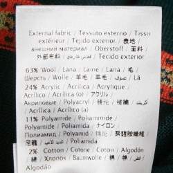 Pre Owned M Missoni Teal Green Floral Pattern Knit Long Sleeve Top S