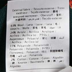 Pre Owned M Missoni Teal Green Floral Pattern Knit Long Sleeve Top L