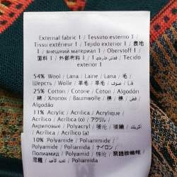 Pre Owned M Missoni Teal Green Floral Knit Sleeveless Midi Dress L