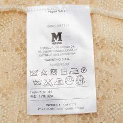 مملوكة مسبقًا فساتين قصيرة كت بدون أكمام م إم ميسوني نسيج لوريكس منقوشة باللون الأبيض مقاس متوسط