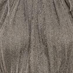 Pre Owned M Missoni Green Lurex Knit Pleat Detail Sleeveless Top L