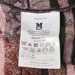 Pre Owned M Missoni Multicolor Patterned Knit V-Neck Sleeveless Top L