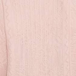 Pre Owned M Missoni Pink Patterned Knit Midi Dress M