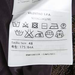 Pre Owned M Missoni Burgundy Lurex Knit Maxi Skirt L