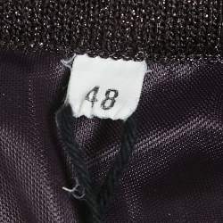 Pre Owned M Missoni Burgundy Lurex Knit Maxi Skirt L