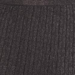 Pre Owned M Missoni Burgundy Lurex Knit Maxi Skirt L