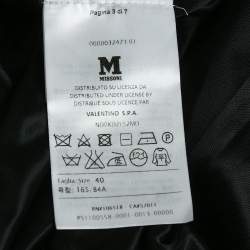 Pre Owned M Missoni Orange Patterned Lurex Knit Sleeveless Maxi Dress S