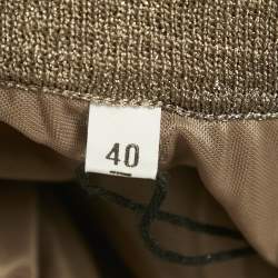 Pre Owned M Missoni Grey Lurex Knit Maxi Skirt S