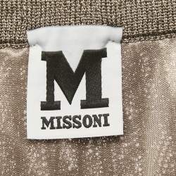 Pre Owned M Missoni Grey Lurex Knit Maxi Skirt S