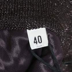 Pre Owned M Missoni Purple Lurex Knit Maxi Skirt S