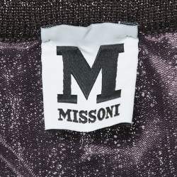 Pre Owned M Missoni Purple Lurex Knit Maxi Skirt S