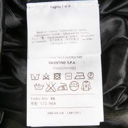 Pre Owned M Missoni Orange/Green Patterned Knit A-Line Mini Dress L