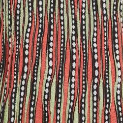 Pre Owned M Missoni Orange/Green Patterned Knit A-Line Mini Dress L