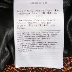 Pre Owned M Missoni Orange/Black Patterned Lurex Knit Short Dress M