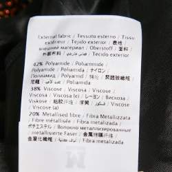 Pre Owned M Missoni Orange/Black Patterned Lurex Knit Short Dress M