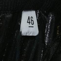 مملوكة مسبقًا M Missoni Blue/Black Patterned Lurex Knit Maxi Skirt L