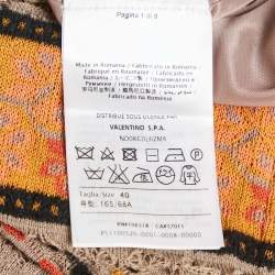 M Missoni Brown Stripe Pointelle Knit Maxi Skirt S
