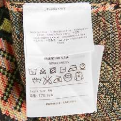 M Missoni Beige/Black Floral Pattern Knit Top M