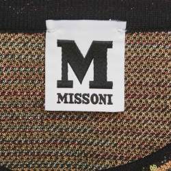 M Missoni Beige/Black Floral Pattern Knit Top M