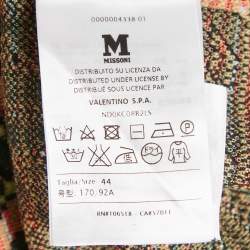 M Missoni Beige/Black Floral Pattern Knit Top M