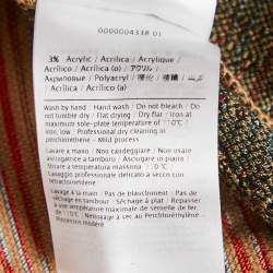 Pre Owned M Missoni Beige/Green Floral Pattern Knit Cardigan M