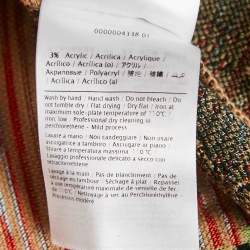 Pre Owned M Missoni Beige/Green Floral Pattern Knit Cardigan M