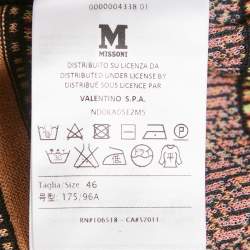 M Missoni Beige Floral Pattern Knit Full Sleeve Cardigan L