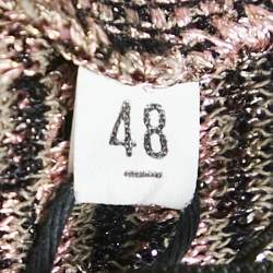M Missoni Black/Pink Patterned Lurex Knit Maxi Dress L
