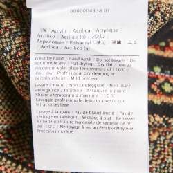 Pre Owned M Missoni Beige/Green Floral Pattern Knit Long Sleeve Midi Dress L