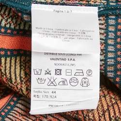 M Missoni Orange Floral Pattern Knit Cardigan M