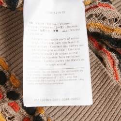 M Missoni Brown Pointelle Knit Button Front Cardigan L