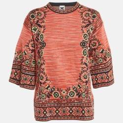M Missoni Pink Floral Patterned Knit Top L