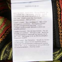 M Missoni Green/Black Patterned Knit Long Sleeve Top L