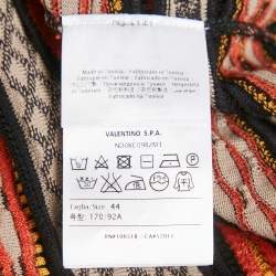 Pre Owned M Missoni Brown/Black Patterned Knit Top M