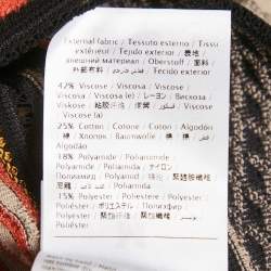 Pre Owned M Missoni Brown/Black Patterned Knit Top M