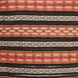 Pre Owned M Missoni Brown/Black Patterned Knit Top M